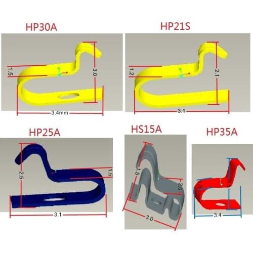 100 pcs Spring contact antenna Connector Pad Height 1.5 2.1 2.5 3.0 3.5mm Single Gold plated Brass