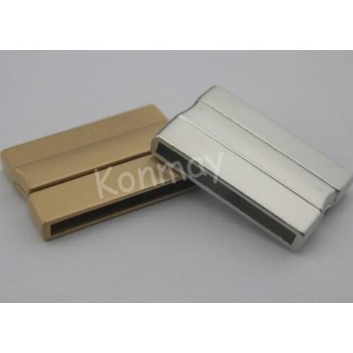 2Colors-10 Sets 30.0x3.0mm Matte Color Glue-in End Flat Magnetic Clasp for Elegant Brazil Style Bracelet Jewelry Clasp -CLP1135