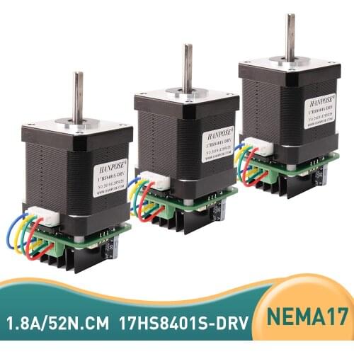 3pcs nema17 integrated machine motor 17HS8401S-DRV 42 stepping motor driver integrated machine control board
