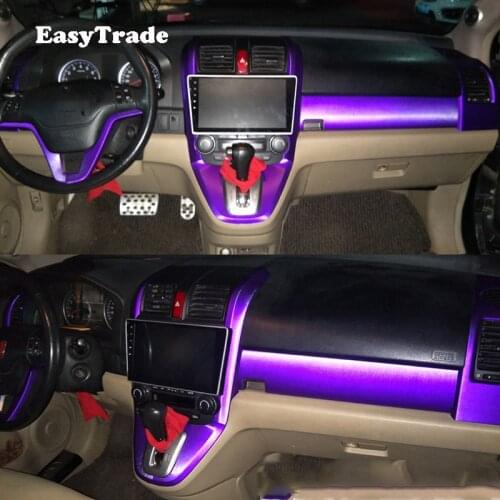 Car Sticker For Honda CRV 2008 2007 Carbon Fiber Colour Pattern Interior Sticker Set Decal Trim For Honda CR V 2007 2011 13 Pcs