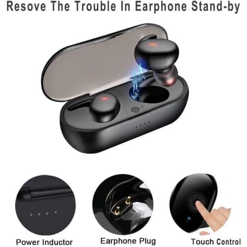 2021 Bluetooth Earphones Waterproof Sports Earbuds Mini Business Headset Touch Key Wireless Headphones For Huawei Xiaomi Iphone