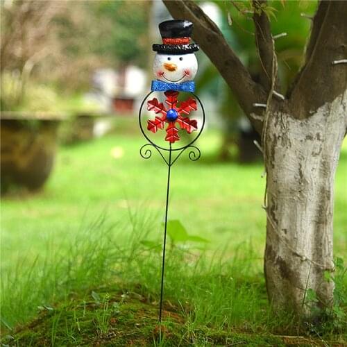 Garden Stakes Decor Ironwork Insert Metal Flower Insert Wind Spinner Ornaments Kinetic Art Plug-in Outdoor Yard Wind-turned