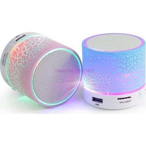 By dhl 200pcs A9 Mini Wireless Bluetooth Speaker Handfree Call Colorful LED Light TF Card USB Music Player Subwoofer
