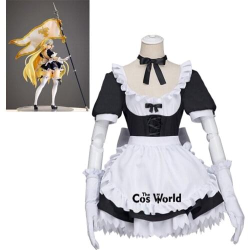 FGO Fate Grand Order Joan of Arc Apron Maid Dress Uniform Outfit Anime Cosplay Costumes