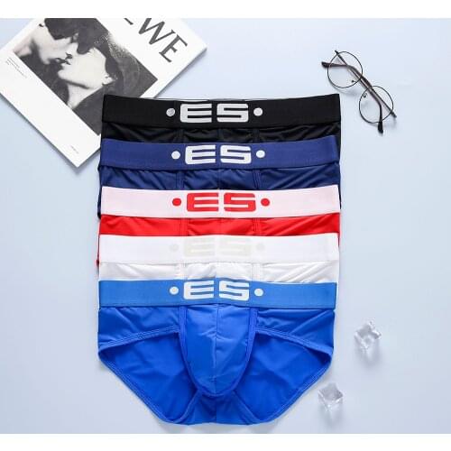 Brand Underwear Trendy Fashion Fun Silk Stretch Hollowed Thong Interest Out Sexy Temptation Youth Gay Mens Briefs Underpants