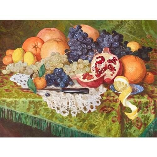 Fruit DIY Embroidery Cross Stitch 11CT Kits Needlework Craft Set Cotton Thread Printed Canvas Home Decoration Hot Sell Design