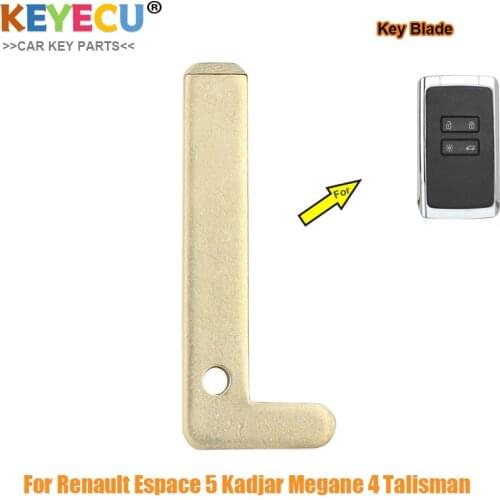 KEYECU Smart Proximity Keyless Car Key Uncut Insert Emergency Blade for Renault Espace 5, Megane 4, Talisman 2016 2017 2018 2019