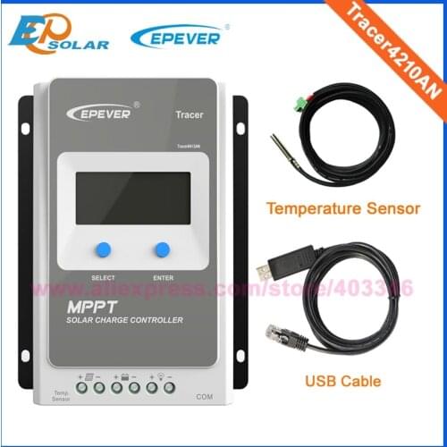 EPEVER 40a mppt solar controller,Tracer4210AN 12v 24v auto work pv battery charge regulator EPsolar mppt controller
