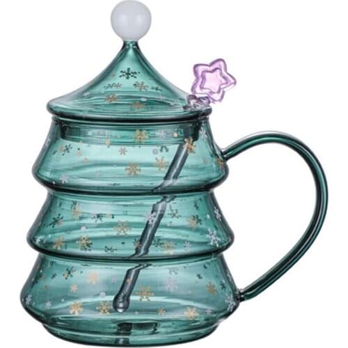 500Ml Creative Cup Christmas Tree Cup,Single Layer Double Layer Cup, Office Mark Coffee Cup,Christmas Mug,Christmas Gift