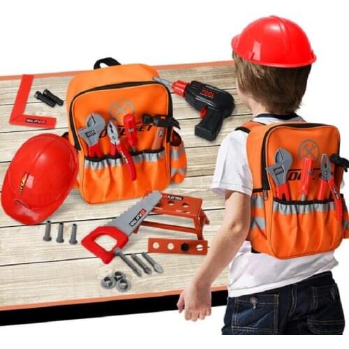 Kids Toolbox Kit Educational Toys Simulation Repair Tool Toys Drill Plastic Game Learning Engineering Pretend Play Toys For Boy