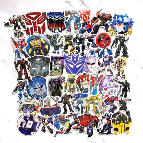 50pcs Optimus Prime logo Sticker Decal Decor For suitcase laptop skateboard stickers DIY toy waterproof decals