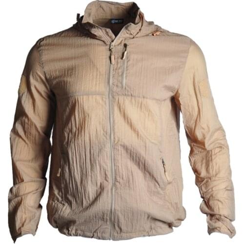 Military Style Waterproof Windbreaker Summer Sun Protect Ultra-light Skin Jacket Men Tactical Clothes Army Camouflage Jacket