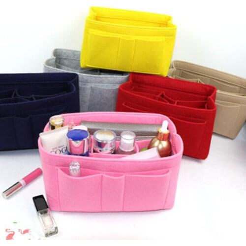 2021 new Makeup Bag Organizer Insert Women Organizer Bag Cosmetic bags Travel Organizer Pockets Handbag Maleta de Maquiagem