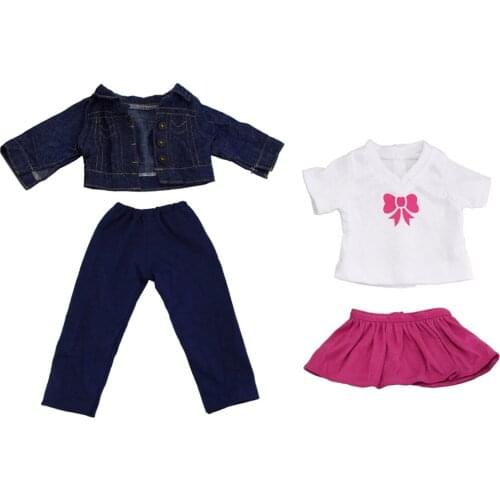 Clothes For 18' Doll Jeans Jacket Dress Trouser