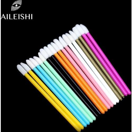 50pcs Disposable Makeup Lip Brush Soft Lipstick Mascara Wands Eyeshadow Applicator Eyelash Cleaner Cleaning Cosmetic MakeUp Tool