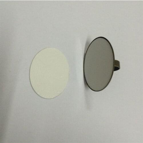 Blank rings for sublimation fashion retro vintage Ellipse ring jewelry heat tranfer printing DIY material 30*40mm wholesale