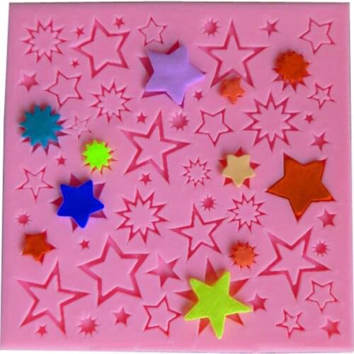 Five-pointed star Silicone mold kitchen baking accessories cake decorations Hollow lace cooking T0636