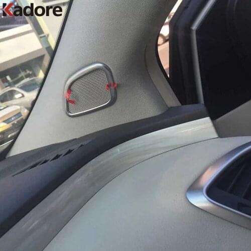 Car Interior Speaker Frame Decoration Cover Trim For Nissan Murano 2015 2016 2017 2018 ABS Matte Moulding Auto Accessories 2pcs