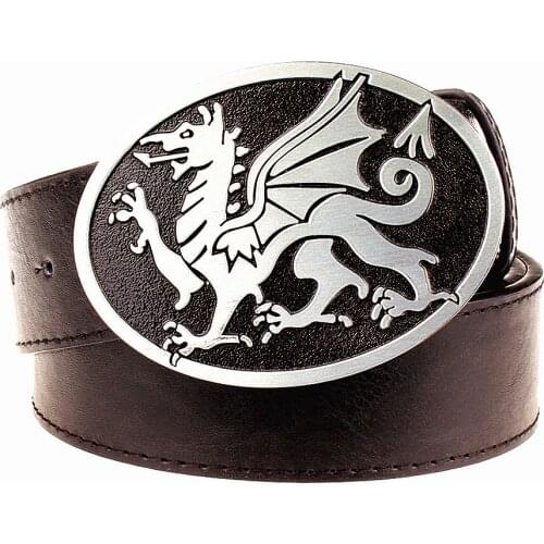 Personality flying dragon belt metal buckle mens leather belt punk rock belts women jeans waistband hip hop girdle