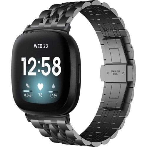 Bands for fitbit versa 3 sense band Stainless Steel strap for fitbit sense strap versa 3 link bracelet women men Business correa