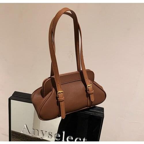 Luxury Designer Solid Color Handbags Female Brand Fashion Dumpling Shape Top Hand Shoulder Bags Simple Tote Bag Bolso Mujer