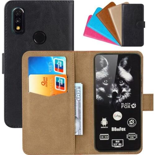 Luxury Wallet Case For Black Fox B8mFox BMM442S PU Leather Retro Flip Cover Magnetic Fashion Cases Strap