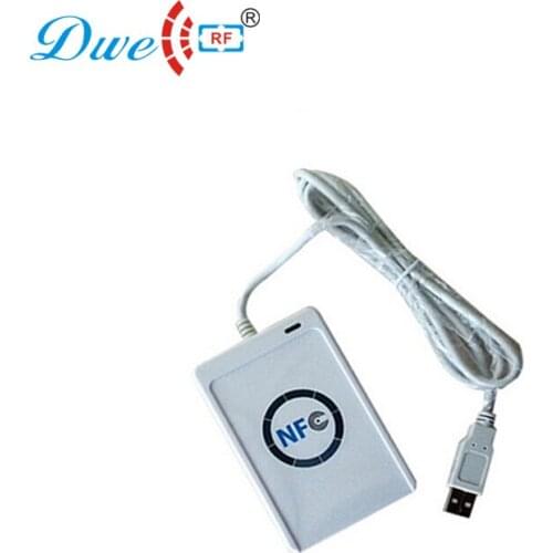 DWE CC RF card readers 13.56mhz smart chip card USB nfc reader compliant support ISO14443A/B/ISO18092 nfc tags