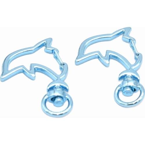Blue Swivel Clasp Dolphin shaped Swivel Snap Hook Lobster Clasp Snap Purse Hooks Swivel Hook for key chain Purse Hardware