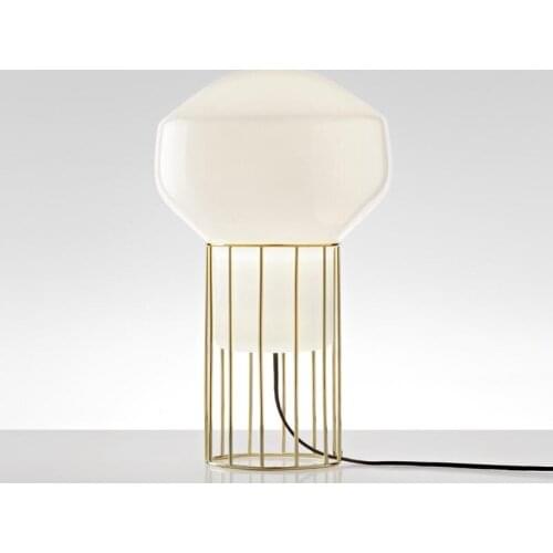 Modern Glass Shade Metal Mesh Base Table Lamp Restaurant Bar Villa Hotel Home Decor Art Bedside Desk Light TA144