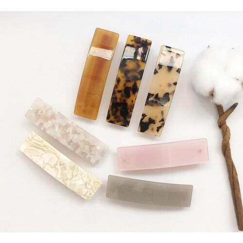 INS Hot Large Dish Hair Horsetail Clip Acetic Acid Hairpin Retro Square Hair Clip Hairband Headdress Accessories For Women Girl