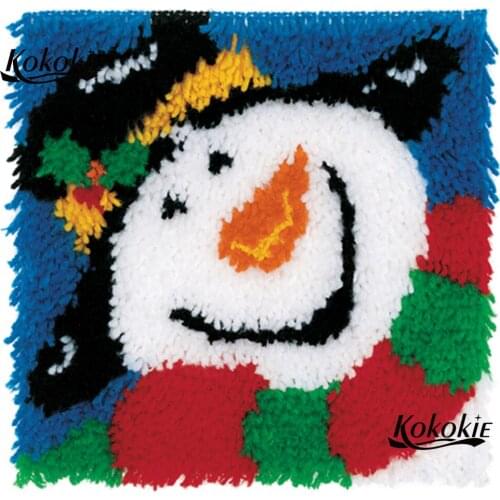 Diy latch hook kits rug printed canvas accessories Christmas santa decor needle for carpet embroidery crochet tapis diy carpet