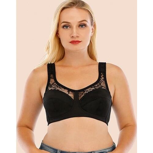 Womens Lace Bras Ultra-thin Perspective Bralette Bra Sexy Lingerie BH Tops Plus Size 8590 95 100 105 110 115 120 B C D E F G Cup