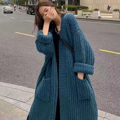 Female Cardigan Jacket Winter Autumn Korean Loose Plus Size Sweater cardigan women winter кардиган женский длиный swetry