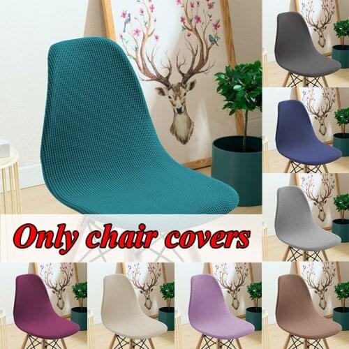 1PC Stretch Chair Cover Dining Seat Cover Nordic Style Good-looking Washable Shell Chair Cover Banquet Home Hotel Slipcover