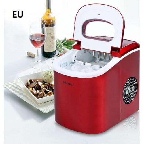 220V Automatic Ice Cube Maker Portable Electric Bullet Round Ice Block Making Machine 15kg/24H Family Bar Coffee Shop EU Plug