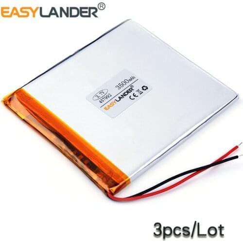 3pcs/Lot 457992 3.7V 3500mAh Rechargeable li Polymer Li-ion Battery For Notebook computer 7 inch 8 inch Tablet PC power bank