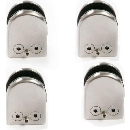 4PCS 201 Stainless Steel Glass Clip Fixed For Glass Table/Windows/Door