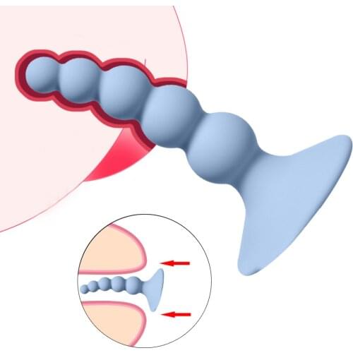 Anal Plug Beads Dildo With Suction Cup Butt Plug Anus Backyard Masturbation Sex Toys Woman Men Prostate Massager L1