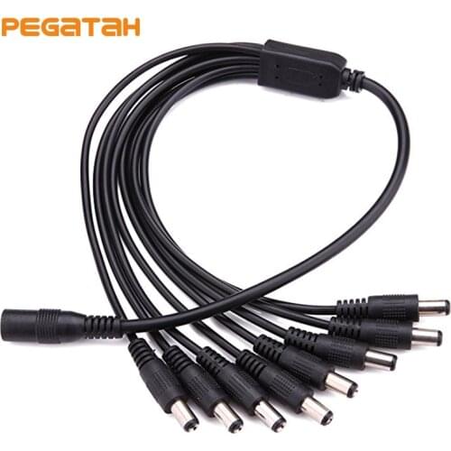 Free shipping 5.5 x 2.1mm 1 To 4,8 Female To Male Plug DC Power Splitter Adapter For CCTV Camera Cable