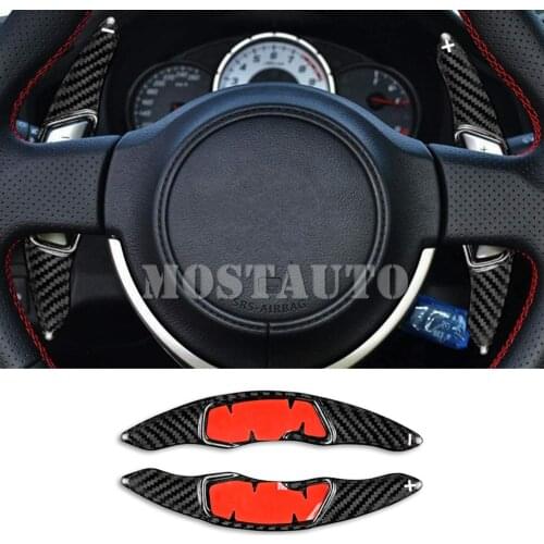 For Toyota 86 Scion FR-S Subaru BRZ 2012-2016 Real Carbon Fiber Paddle Paddle Shift Steering Wheel Shifter Extension Black/Red
