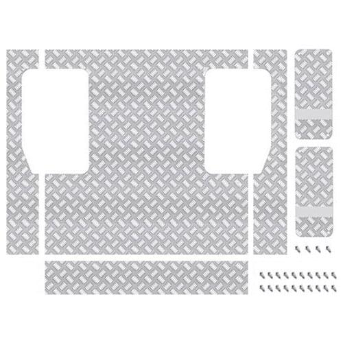 For WPL C24 C24-1 Metal Rear Trunk Decorative Board Anti-Slip Skid Plate 1/16 RC Car Upgrade Parts Accessories