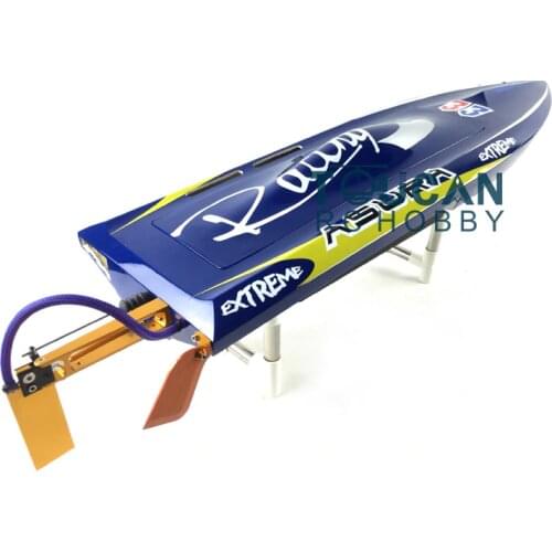 H750 PNP Shark Fiber Glass Electric Racing Speed RC Boat W/1750kv Brushless Motor/120A ESC/ Servo Prevent Capsized Blue TH02639