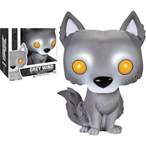 Games Grey wind 23# Nymeria the direwolf 76# of Throned Vinyl Action Figures Collection Model Children Toys
