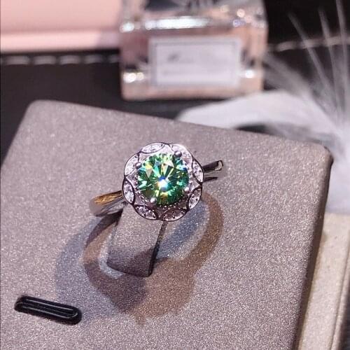 Exquisite Rings Trend Flower Inlay Dazzling AAA Cubic Zirconia Luxury Jewelry For Women Wedding Engagement Statement Gift