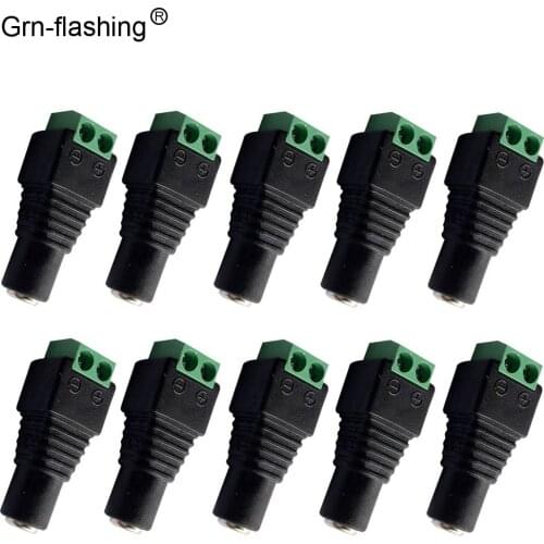 CCTV Cameras 2.1 x 5.5 5.5*2.1mm DC Female Power Plug Jack Adapter Connector Plug for Single Color LED Strip Light