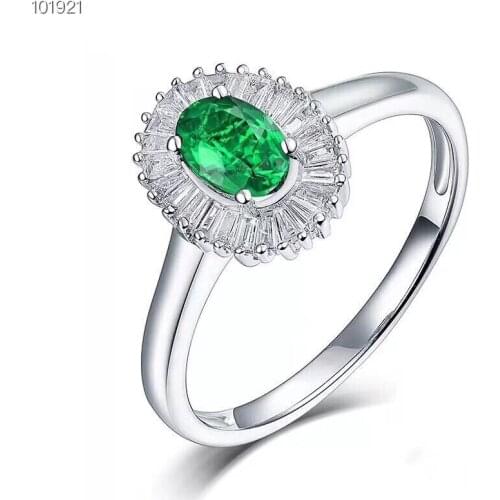 Natural emerald ring, classic style, best selling, good quality gemstone, 925silver, natural colored gemstone monopoly