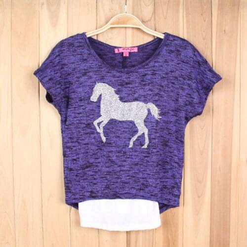 Summer Fashion Girls 2-piece clothing set (blouse + Camisole ),Girls T-Shirts Children Tops New girls Blouse 8-14 Yrs