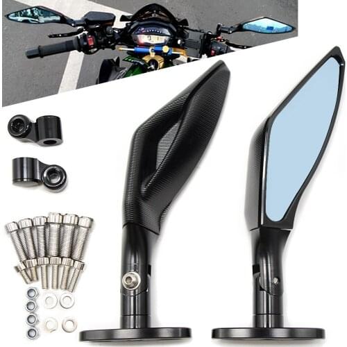 Motorcycle Rear View Side mirror FOR Kawasaki z1000 z800 z900 z650 YAMAHA MT-09 R6 BMW accessories full Aluminum rearview mirror
