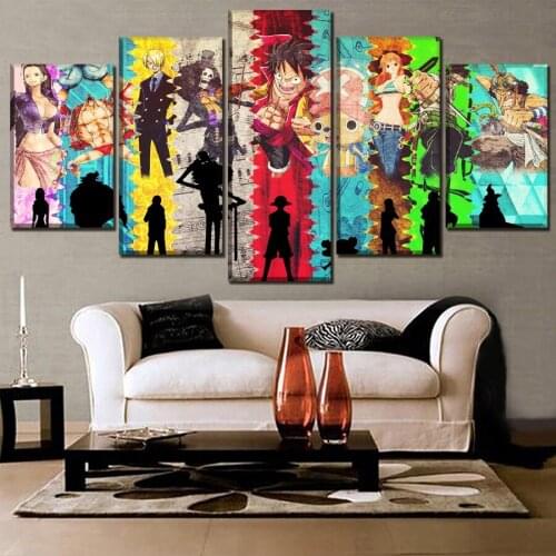 New arrival diamond painting Anime One Piece Diamond Embroidery rhinestone pictures diamond mosaic 5 pcs set kids gift 5d art