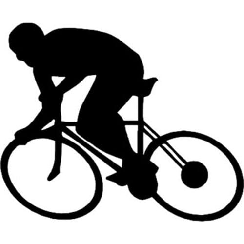 Car Stickers Funny Bike Racing Decal Cartoon Car Stickers Car Decoration Decal Waterproof Cover Scratch Black/white, 14cm*11cm